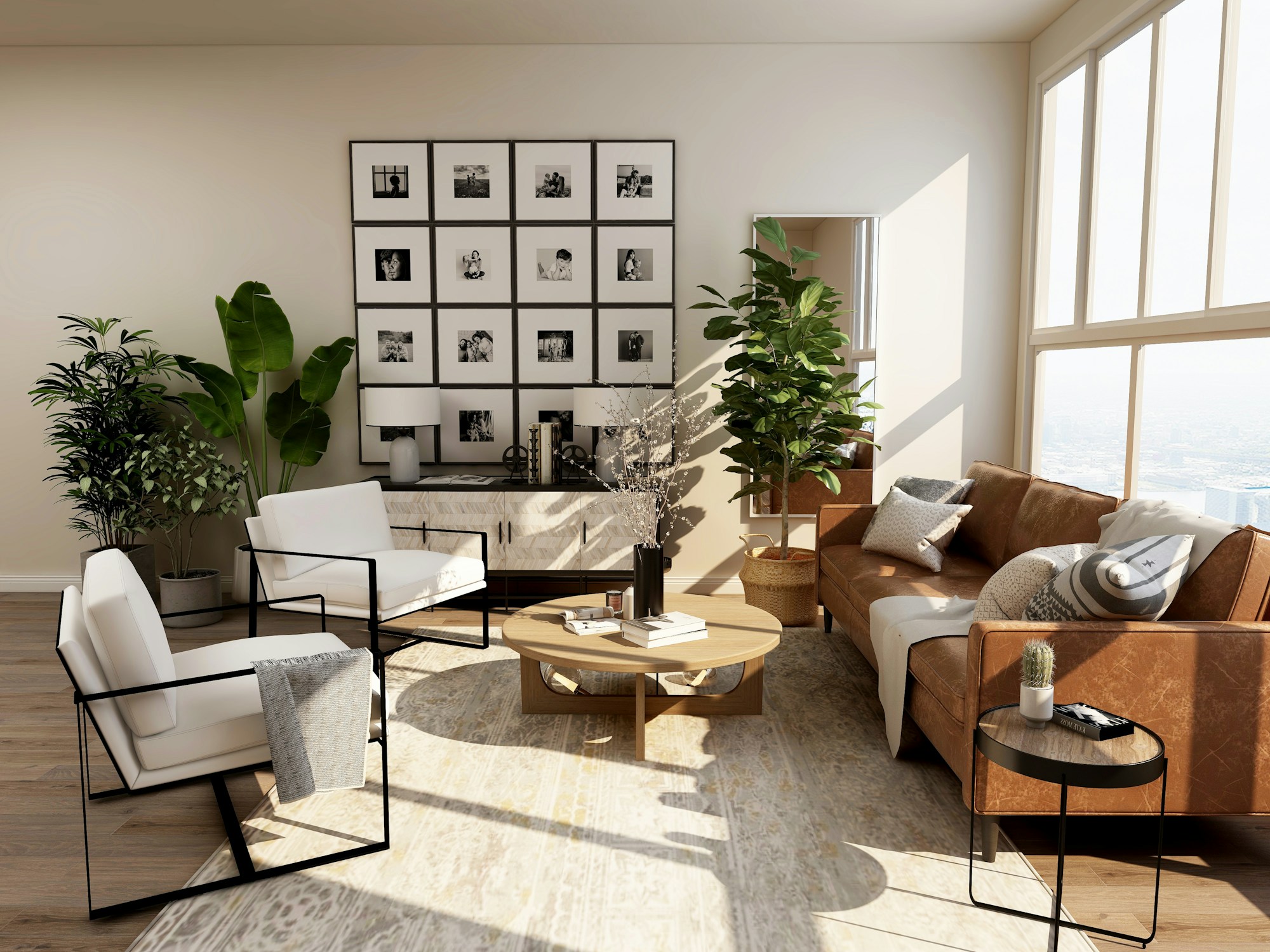 Natural materials and warm neutral finishes as home design inspiration